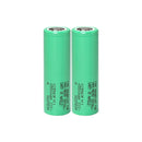 Samsung 58E 21700 rechargeable Li-ion battery 5500mAh 11A high capacity flat top, 2 pieces, for flashlights, power banks, and e-bikes.
