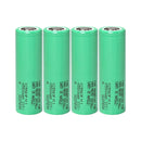 Samsung 58E 21700 rechargeable Li-ion battery 5500mAh 11A high capacity flat top, 4 pieces, for flashlights, power banks, and e-bikes.