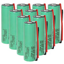 Samsung 58E 21700 rechargeable Li-ion battery 5500mAh 11A high capacity pre-wired with leads, 10 pieces, for flashlights, power banks, and DIY battery pack assembly.