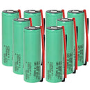 Samsung 58E 21700 rechargeable Li-ion battery 5500mAh 11A high capacity pre-wired with leads, 8 pieces, for flashlights, power banks, and DIY battery pack assembly.