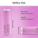 Dimension specifications for Samsung flat top battery in lighting equipment