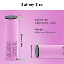 Dimension specifications for Samsung flat top battery in lighting equipment