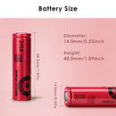 14mm x 49mm 14500 battery size chart