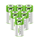 Smartools 1.5V D size 12000mWh USB-C rechargeable button top lithium battery with 1.5V constant voltage output, Type-C cable, and premium leather storage case included.