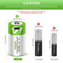 Smartools D size rechargeable Li-ion battery featuring a standard button top positive terminal for secure contact with spring-loaded battery compartments.