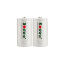 Soshine 1.2V D size 11000mAh NiMH rechargeable button top battery with high capacity for gas stoves, flashlights, and radios.