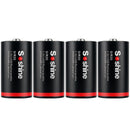 Soshine 1.5V D Size 6000mWh USB-C Rechargeable Li-ion Battery - Button Top Constant Voltage Cell for Gas Stoves, Flashlights & High-Drain Devices (1, 2, 4 Pack with Multi-Cable Options)