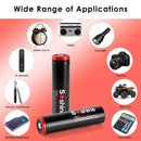 Soshine 18650 2000mAh LiFePO4 battery inserted into LED flashlight