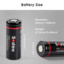 Soshine 26650 3500mAh LiFePO4 battery installed in a high-performance flashlight