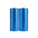 2-Pack Soshine 26650 5500mAh 3.7V batteries with flat and button top options and free storage case