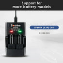Soshine battery and charger kit for outdoor tactical flashlight and camera