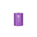 StoveFire 26350 3.7V 2500mAh flat top rechargeable Li-ion battery in purple wrap with specifications printed, designed for flashlights and DIY electronic devices