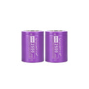 StoveFire 26350 3.7V 2500mAh flat top rechargeable Li-ion battery in purple wrap with specifications printed, designed for flashlights and DIY electronic devices