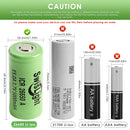 SwisLight ICR26650A battery types: Button Top, Flat Top, and Protected Top comparison.