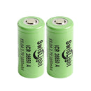 SwisLight ICR26650A 5000mAh 3.7V Li-ion Battery - Button Top, Protected Flat Top, and Protected Button Top for Flashlights and Power Tools, 2-Pack.