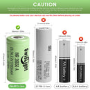 SwisLight INR26650A small button top vs standard button top battery comparison.