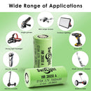 SwisLight INR26650A 21A battery powering a high-drain 26650 EDC flashlight and DIY spot welder.