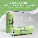 SwisLight INR26650A 7000mAh protected battery cycle life and capacity discharge tests.