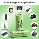 SwisLight INR26650A protected battery safely powering sensitive measuring instruments and flashlights.
