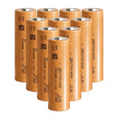 Tenpower 21700-60XG tabless rechargeable Li-ion battery 6000mAh 60A high drain button top, 10 pieces, for power tools, drones, and e-bikes.