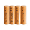 Tenpower 21700-60XG tabless rechargeable Li-ion battery 6000mAh 60A high drain flat top, 4 pieces, for power tools, drones, and e-bikes.