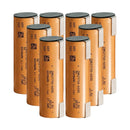Tenpower 21700-60XG tabless rechargeable Li-ion battery 6000mAh 60A high drain nickel tab, 8 pieces, for power tools, drones, and DIY battery pack assembly.