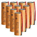 Tenpower 21700-60XG tabless rechargeable Li-ion battery 6000mAh 60A high drain pre-wired with leads, 10 pieces, for power tools, drones, and DIY battery pack assembly.