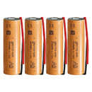 Tenpower 21700-60XG tabless rechargeable Li-ion battery 6000mAh 60A high drain pre-wired with leads, 4 pieces, for power tools, drones, and DIY battery pack assembly.