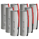 TianPeng 50XG 21700 tabless rechargeable Li-ion battery 5000mAh 75A/120A high drain pre-wired with leads, 8 pieces, for FPV drones, power tools, and DIY battery pack assembly.