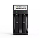 Universal 18650 battery charger compatible with multiple lithium battery sizes