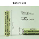 Vapcell 10440 next to an AAA battery for size comparison