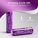 Detail of Vapcell 14500 1000mAh 10A wrap showing specs