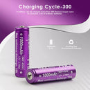 Detail of Vapcell 14500 1000mAh 10A wrap showing specs