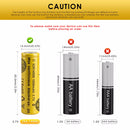 Charging Vapcell 14500 cells in a 4-bay smart charger for reuse