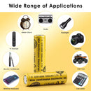 Multiple Vapcell 14500 3A batteries powering a series of LED lights or a fan