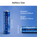 Flat top and button top Vapcell 14500 7A options