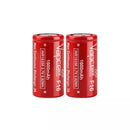 Two Vapcell 18350 1600mAh ultra-high capacity flat top batteries in pack