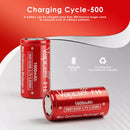 Vapcell 18350 1600mAh battery wrap detail showing capacity and 3A