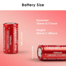 Vapcell 18350 1600mAh battery on a digital scale or in a battery analyzer