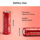VAPCELL 18500 2400mAh battery compared to an IMR 18500 1500mAh