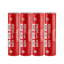 4-pack Vapcell 18650 2500mAh rechargeable batteries flat top front view for flashlights