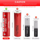 Vapcell 18650 2500mAh rechargeable battery being charged in a smart charger – highlighting long cycle life