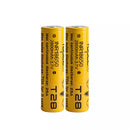 2-pack Vapcell 18650 2800mAh 25A high drain flat top batteries front view for vape and power tools
