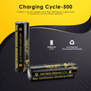 Side profile of Vapcell 18650 2800mAh 25A high drain battery showing flat top terminal