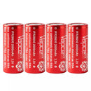 Four pack Vapcell IFR26650 2600mAh 55A LiFePO4 batteries in clear plastic storage case