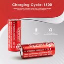 Vapcell IFR26650 2600mAh battery positive terminal flat top close up