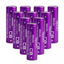 Ten Vapcell C8 14500 800mAh 2A batteries in a retail box