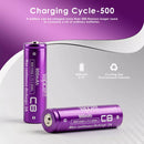 Vapcell C8 14500 battery detail with 800mAh C8 text on wrap