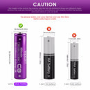 Chart showing 2A discharge curve and 800mAh capacity for Vapcell C8