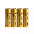 Two Vapcell F11 14430 1150mAh 3A flat top batteries in packaging